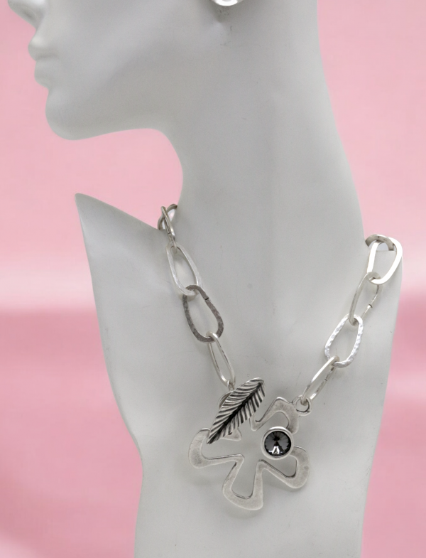 Hand Made Pewter Necklace - SKU# 1589-11 - Image 3