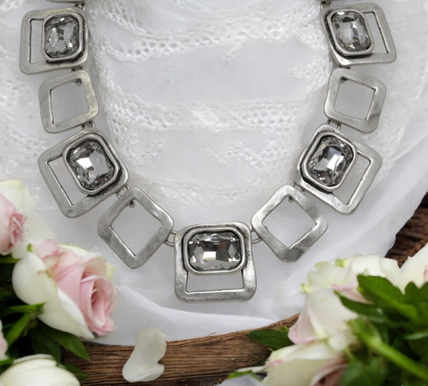 Hand Made Pewter Necklace - SKU# 1592-11 - Image 2