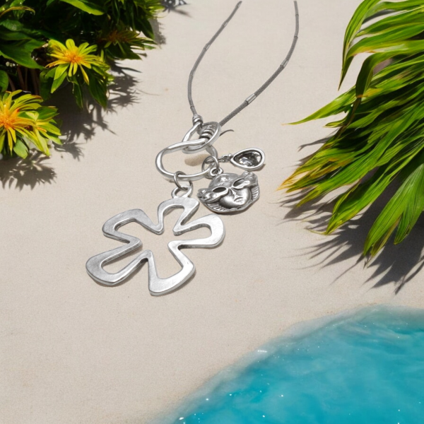 Hand Made Pewter Necklace - SKU# 1617-11 - Image 3
