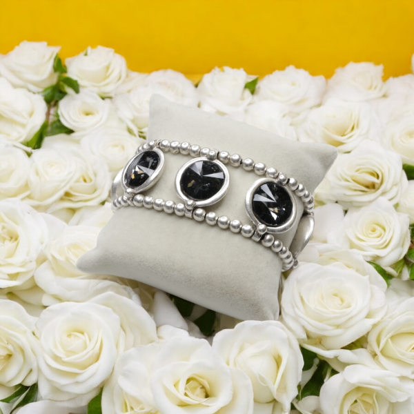 Hand Made Pewter Bracelet - SKU# 2474-65G - Image 4