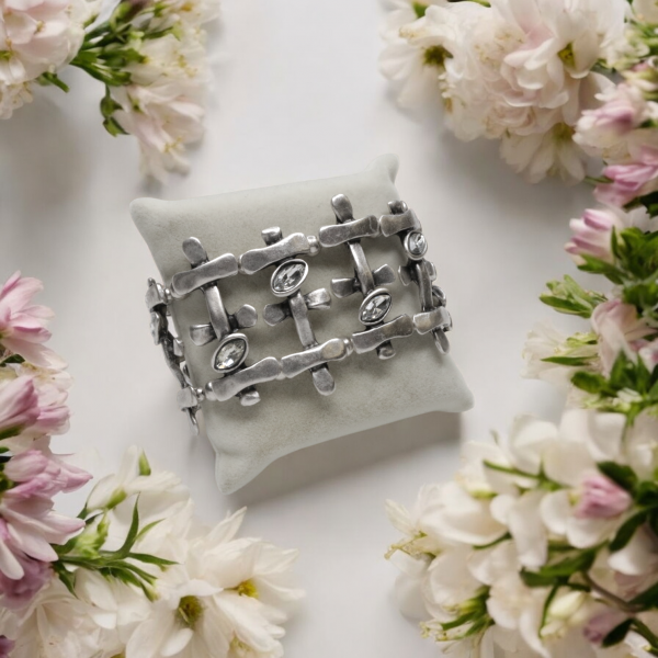 Hand Made Pewter Bracelet - SKU# 2478- - Image 5
