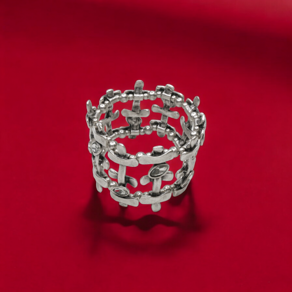 Hand Made Pewter Bracelet - SKU# 2478- - Image 2