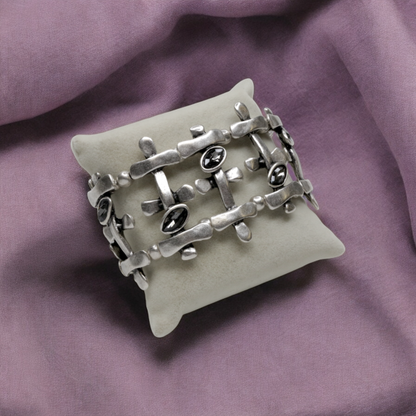 Hand Made Pewter Bracelet - SKU# 2478-65G - Image 4