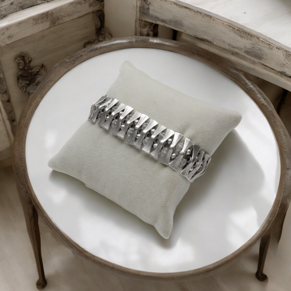 Hand Made Pewter Bracelet - SKU# 2490- - Image 5