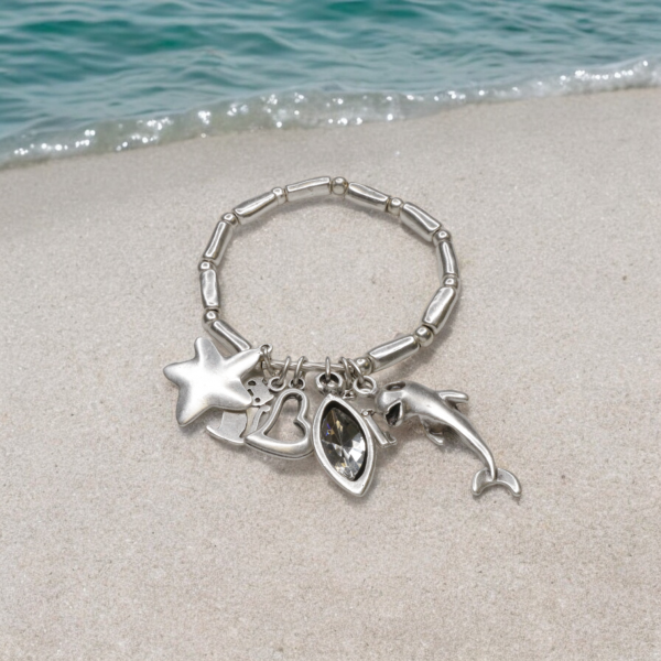 Hand Made Pewter Bracelet - SKU# 2495- - Image 2