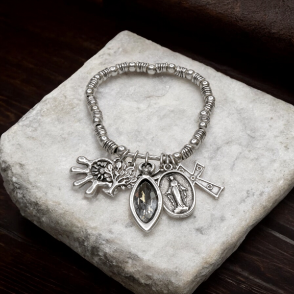 Hand Made Pewter Bracelet - SKU# 2497- - Image 2