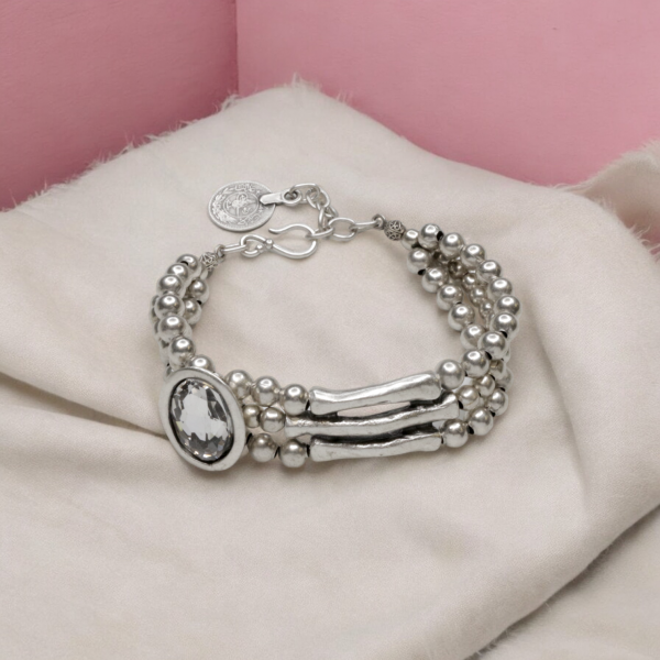 Hand Made Pewter Bracelet - SKU# 2507- - Image 2