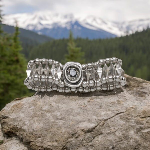 Hand Made Pewter Bracelet - SKU# 2508- - Image 2