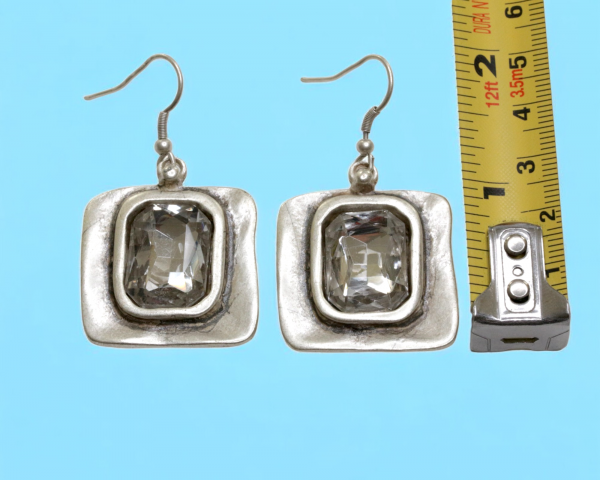 Hand Made Pewter Earrings - SKU# 3760- - Image 2