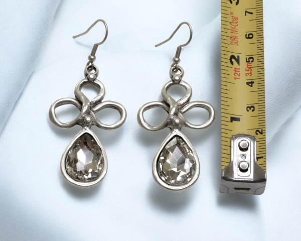 Hand Made Pewter Earrings - SKU# 3761- - Image 2