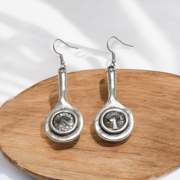 Hand Made Pewter Earrings - SKU# 3762-
