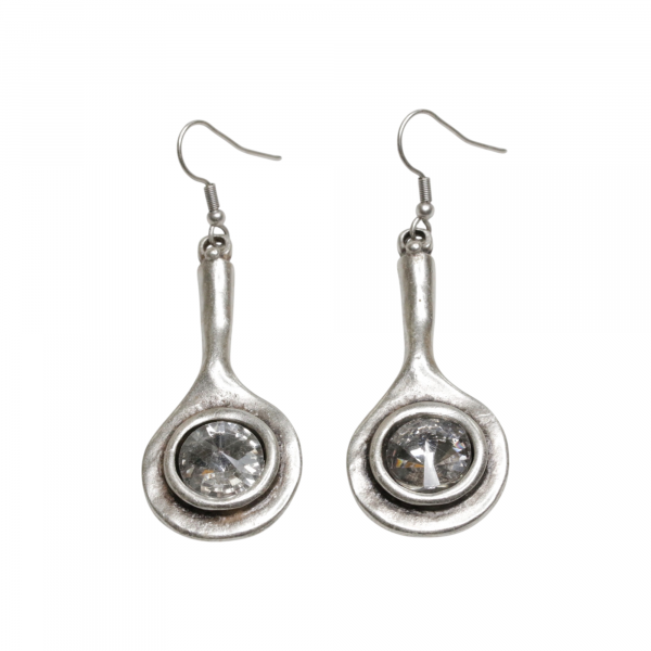 Hand Made Pewter Earrings - SKU# 3762- - Image 2