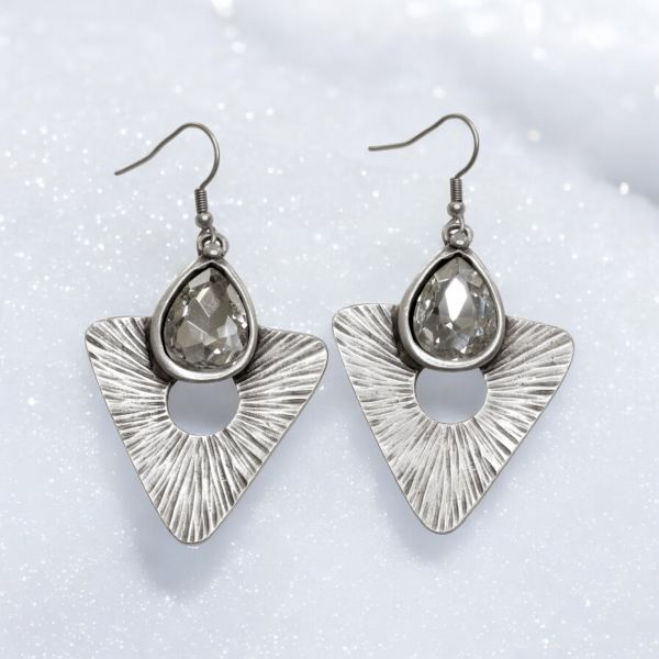 Hand Made Pewter Earrings - SKU# 3768-