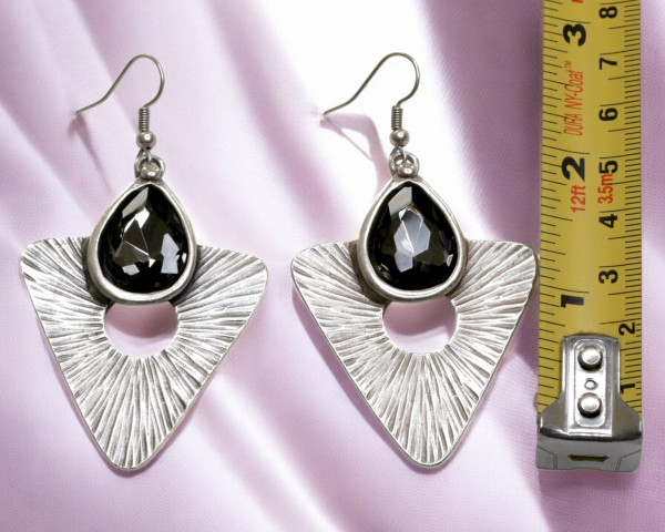 Hand Made Pewter Earrings - SKU# 3768- 55G - Image 2