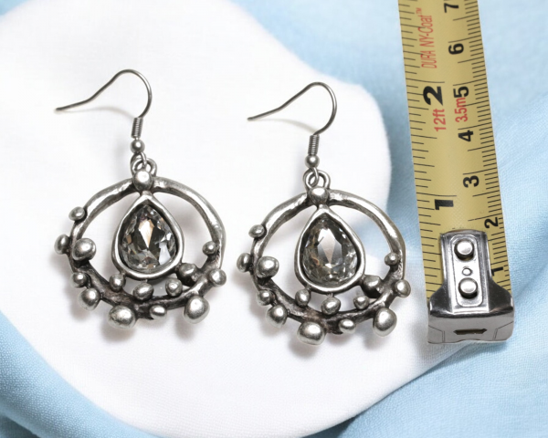 Hand Made Pewter Earrings - SKU# 3769- - Image 3