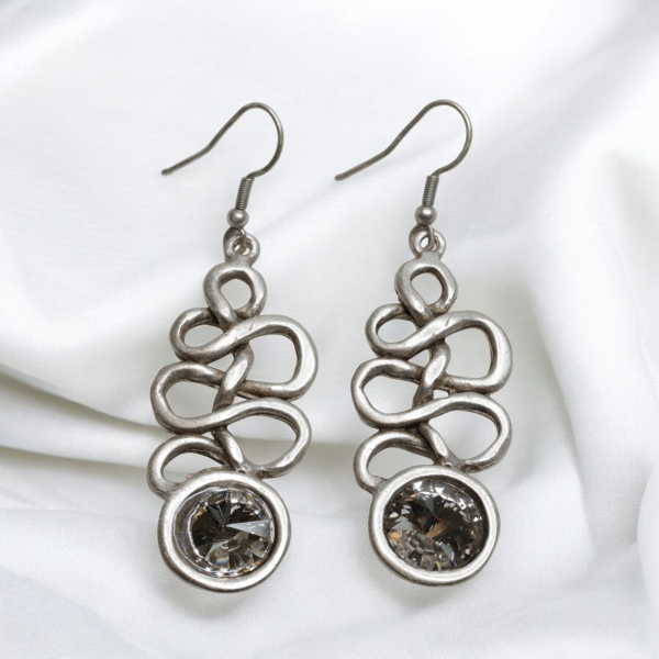 Hand Made Pewter Earrings - SKU# 3772- - Image 2
