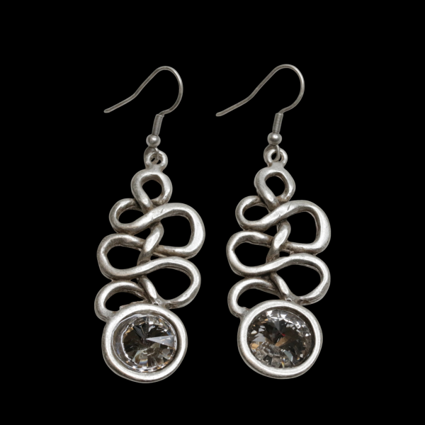 Hand Made Pewter Earrings - SKU# 3772- - Image 3
