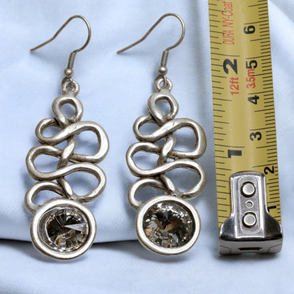Hand Made Pewter Earrings - SKU# 3772- - Image 4