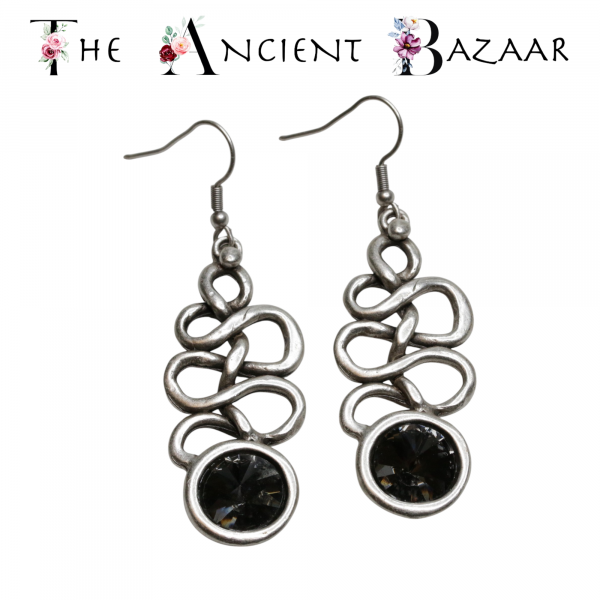 Hand Made Pewter Earrings - SKU# 3772-55G - Image 2