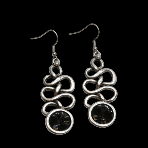 Hand Made Pewter Earrings - SKU# 3772-55G - Image 3