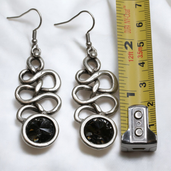 Hand Made Pewter Earrings - SKU# 3772-55G - Image 4