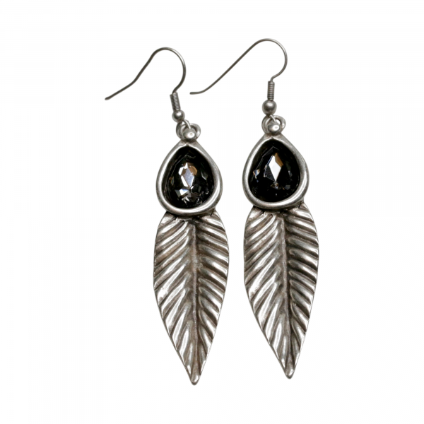 Hand Made Pewter Earrings - SKU# 3773-55G - Image 2