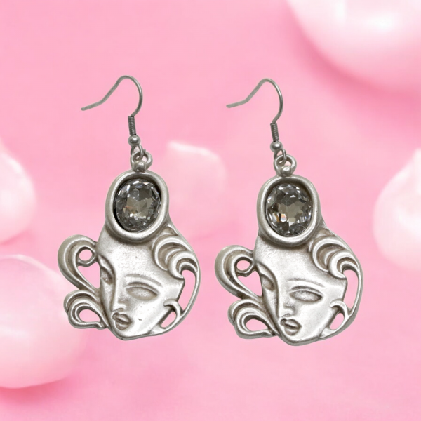 Hand Made Pewter Earrings - SKU# 3775-