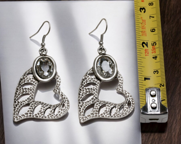 Hand Made Pewter Earrings - SKU# 3776- - Image 3