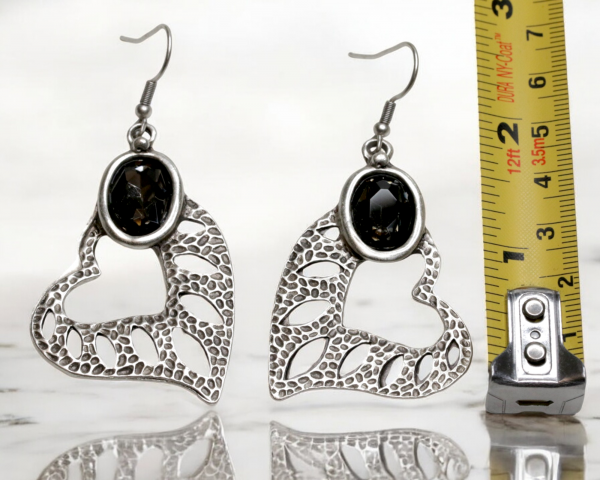 Hand Made Pewter Earrings - SKU# 3776-55G - Image 3