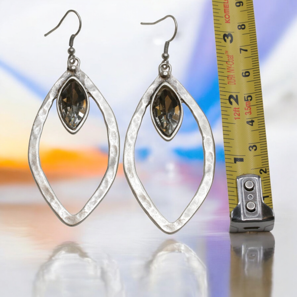 Hand Made Pewter Earrings - SKU# 3778- - Image 3