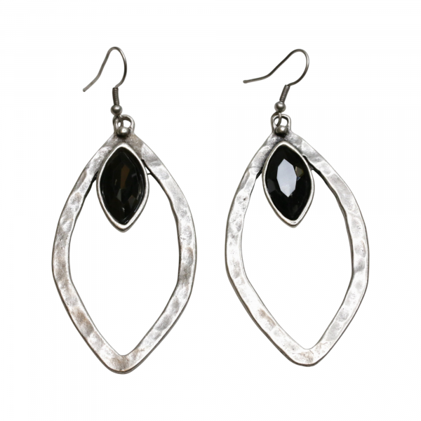 Hand Made Pewter Earrings - SKU# 3778-55G - Image 2