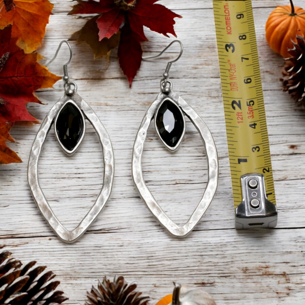 Hand Made Pewter Earrings - SKU# 3778-55G - Image 3