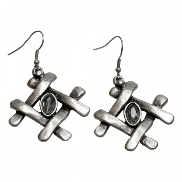 Hand Made Pewter Earrings - SKU# 3780- - Image 2