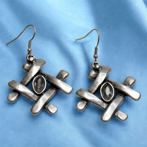 Hand Made Pewter Earrings - SKU# 3780-