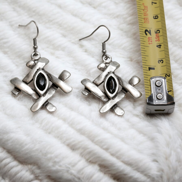 Hand Made Pewter Earrings - SKU# 3780-55G - Image 3