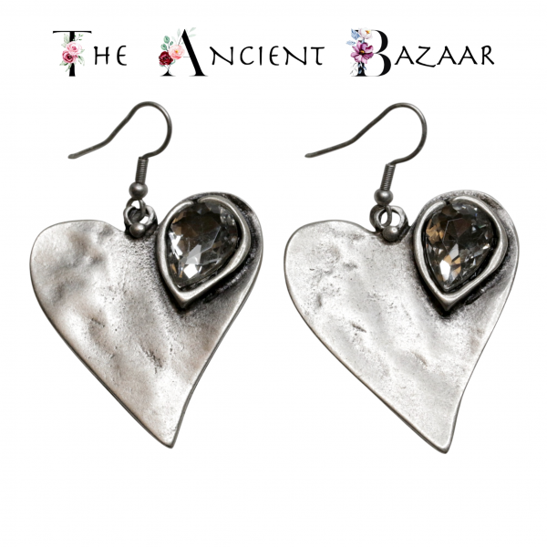 Hand Made Pewter Earrings - SKU# 3781- - Image 2