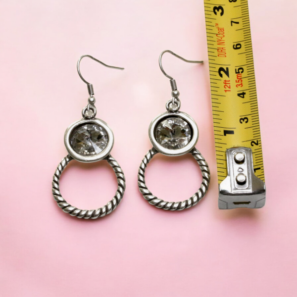 Hand Made Pewter Earrings - SKU# 3786- - Image 2