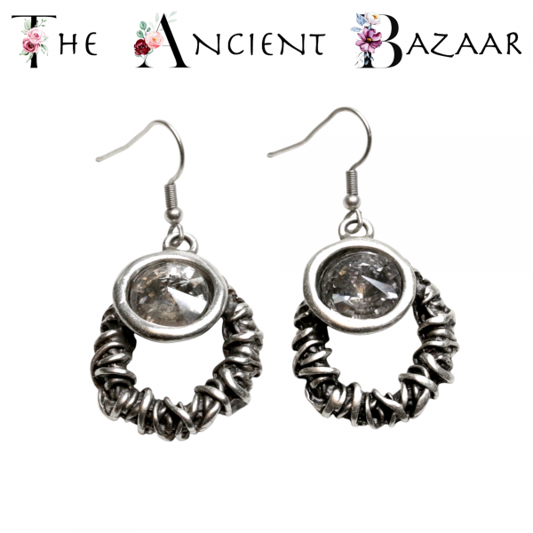 Hand Made Pewter Earrings - SKU# 3787- - Image 2
