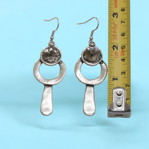 Hand Made Pewter Earrings - SKU# 3804- - Image 2