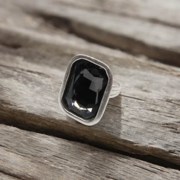 Hand Made Brass Ring plated in 925 Silver - SKU# 4463-17G