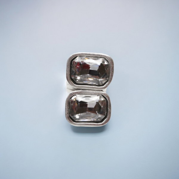 Hand Made Brass Ring plated in 925 Silver - SKU# 4465- - Image 2