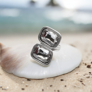 Hand Made Brass Ring plated in 925 Silver - SKU# 4465-