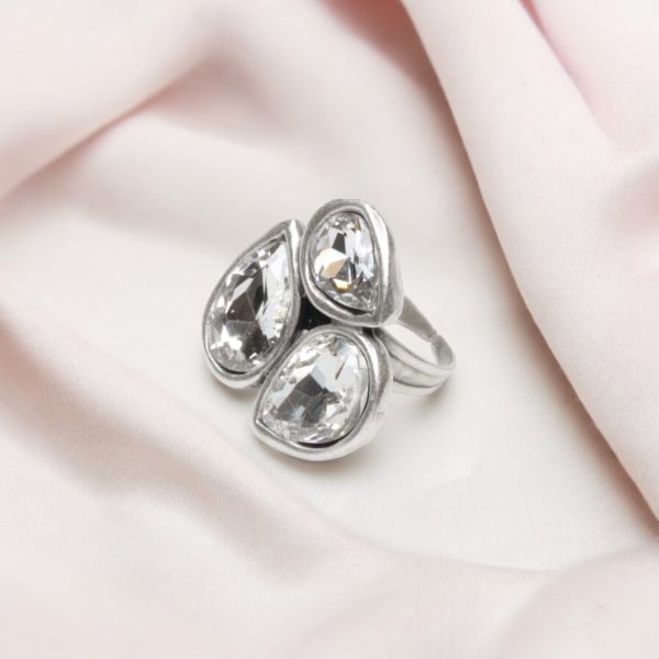 Hand Made Brass Ring plated in 925 Silver - SKU# 4466- - Image 3