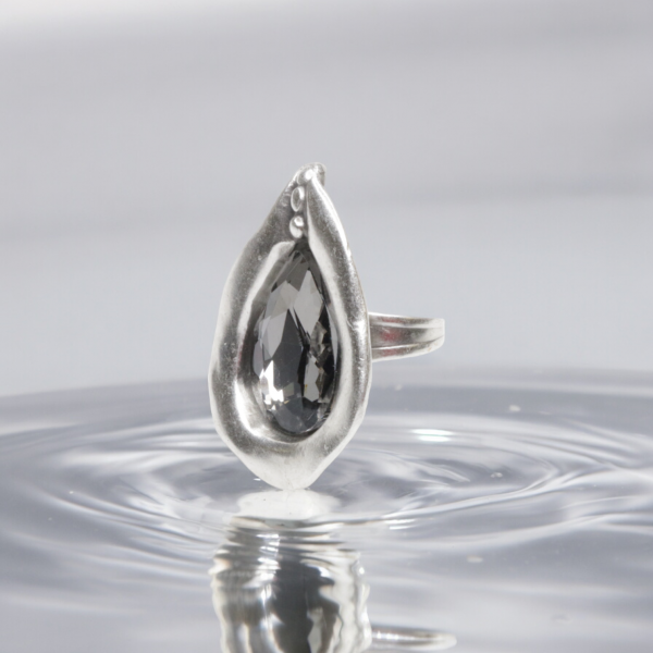 Hand Made Brass Ring plated in 925 Silver - SKU# 4467- - Image 3
