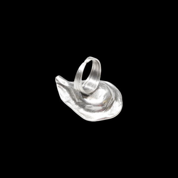Hand Made Brass Ring plated in 925 Silver - SKU# 4467- - Image 4