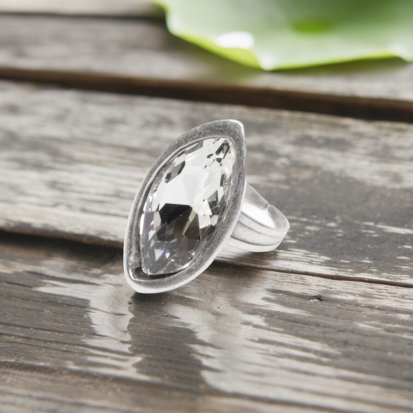 Hand Made Brass Ring plated in 925 Silver - SKU# 4469-
