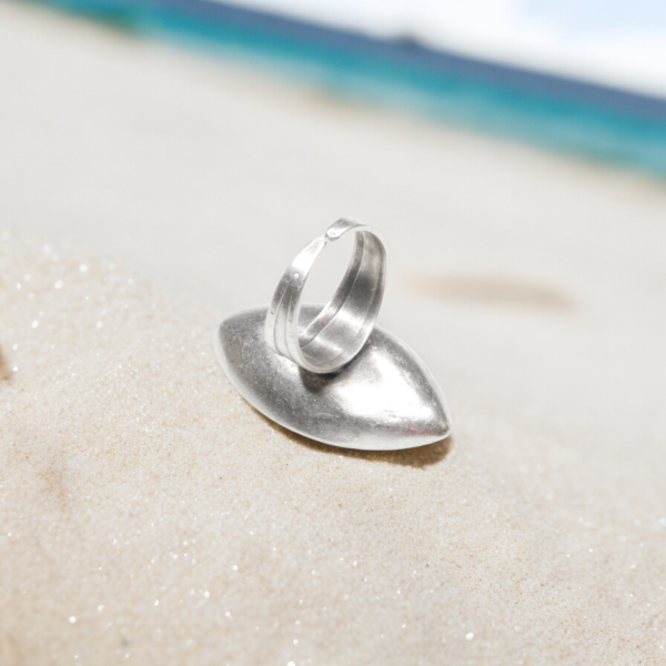 Hand Made Brass Ring plated in 925 Silver - SKU# 4469- - Image 5
