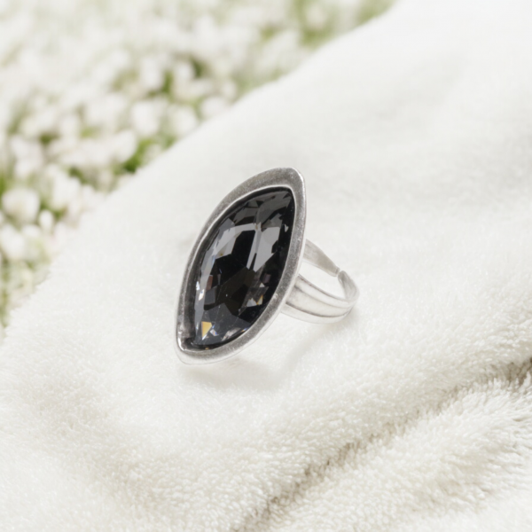 Hand Made Brass Ring plated in 925 Silver - SKU# 4469-17G - Image 3
