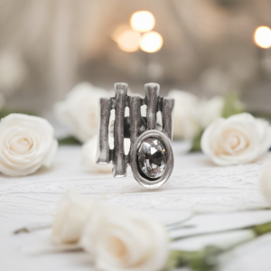 Hand Made Brass Ring plated in 925 Silver - SKU# 4472-