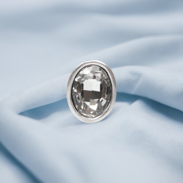 Hand Made Brass Ring plated in 925 Silver - SKU# 4474- - Image 2